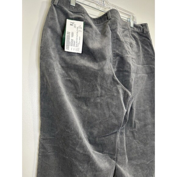 LL Bean Womens Pants 16P Corduroy Gray Favorite Fit Pockets Casual Office Career - Picture 6 of 12